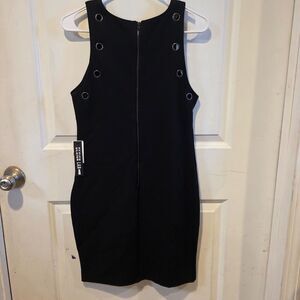NWT Design Lab Lord & Taylor Grommet Sheath Dress Women's Medium Black